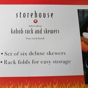 Storehouse kabob rack and skewers